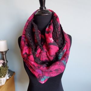 APT 9 Rose Floral Infinity Scarf